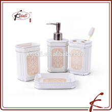 Wholesale Hotel Ceramic Porcelain Bathroom Accessories Set Bath Set